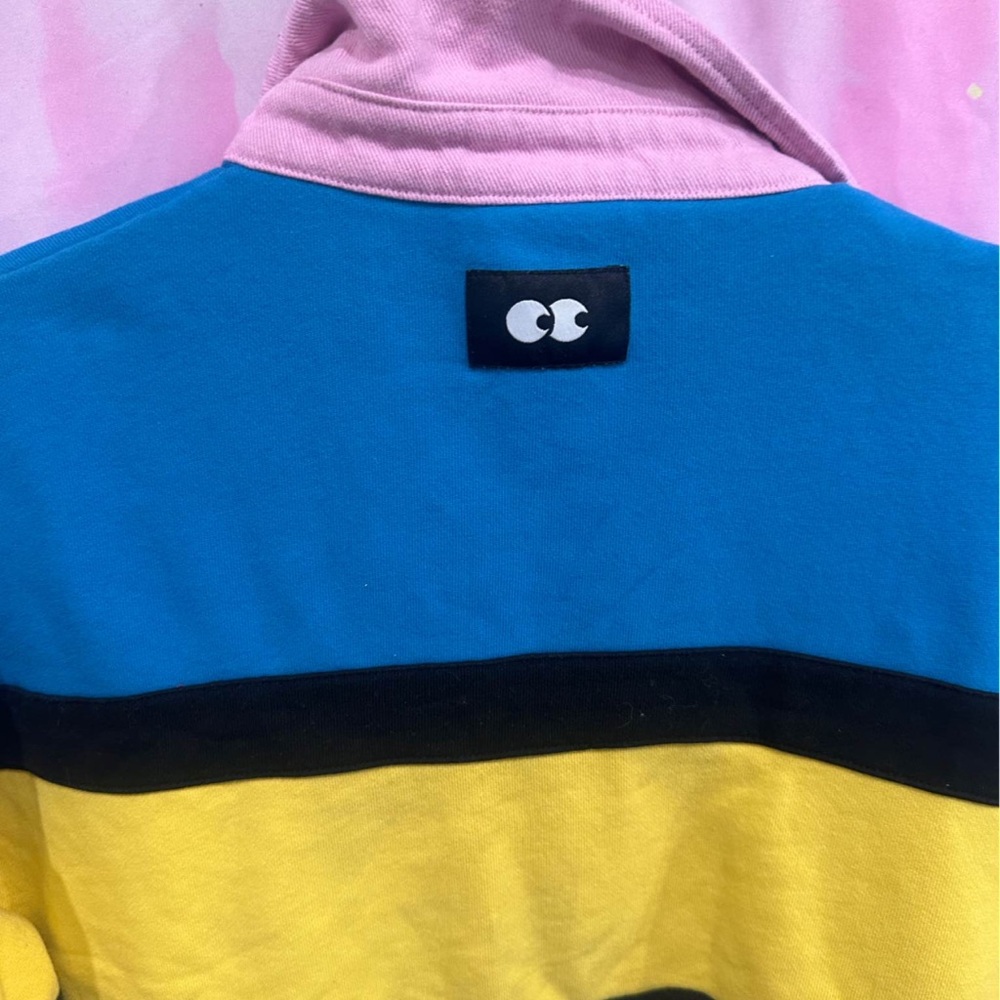 Lazy Oaf Pink and Blue Striped Rugby Shirt - Picture 2 of 3